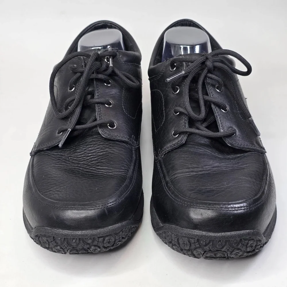 Dunham Waterproof Walking Shoes Men's Size 14 2E Black Leather Slip Resistant